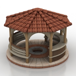 Классическая ротонда - библиотечный элемент ArchoCAD. 3D модель