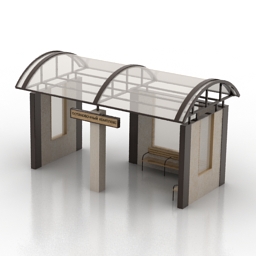Автобусная остановка 3D модель ArchiCAD