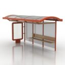 3D Модель автобусной остановки