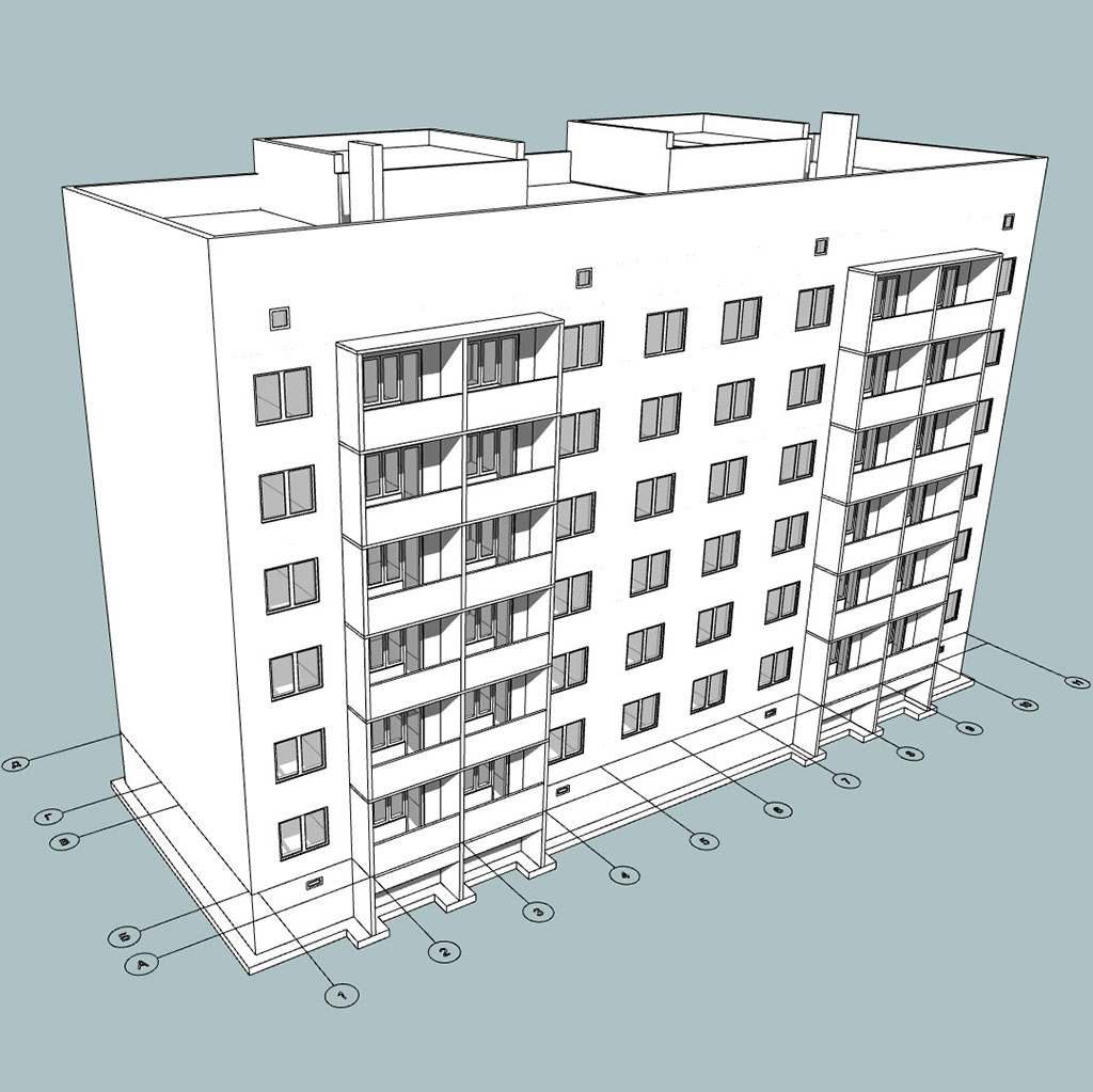 Учебный проект многоквартирного жилого дома