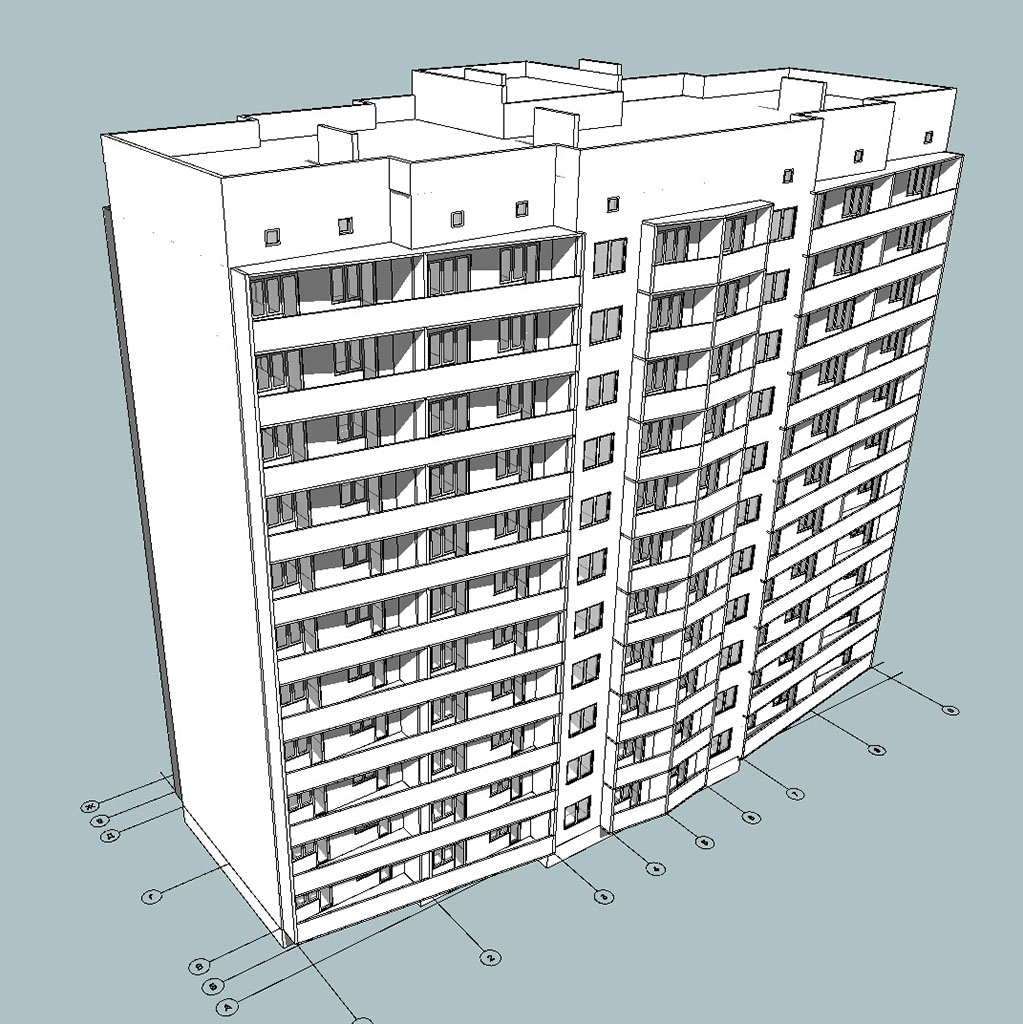 Учебный проект многоквартирного жилого дома
