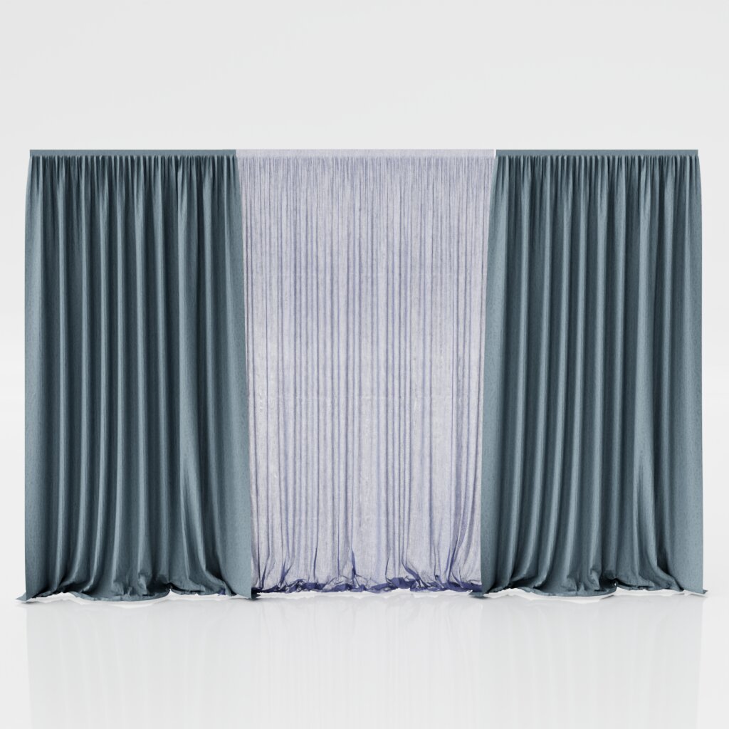 3D модель штор для Архикад