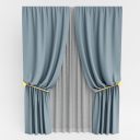 Шторы с подвязками для высоких потолков