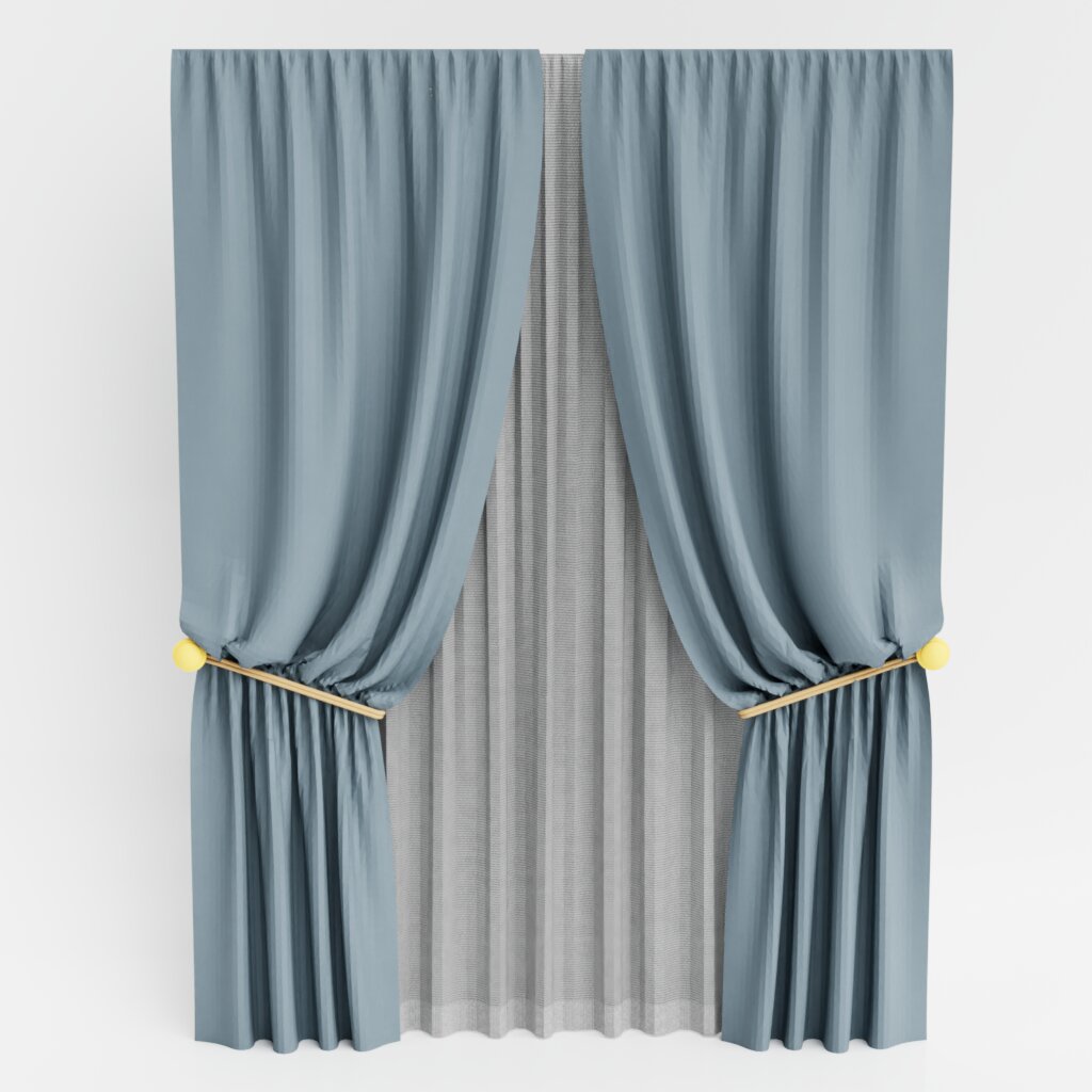 Шторы с подвязками для высоких потолков