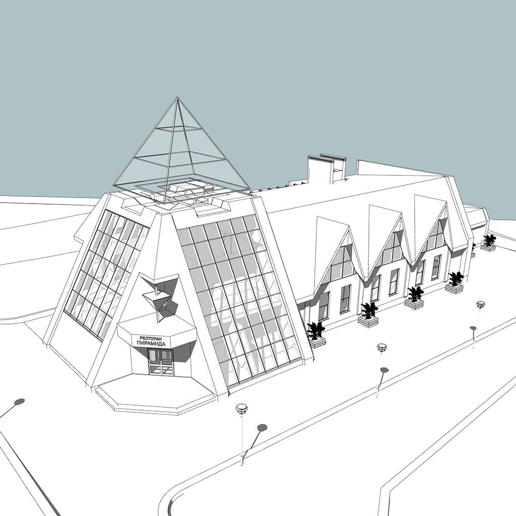 Проект кафе пирамида - файл pln ArchiCAD 25